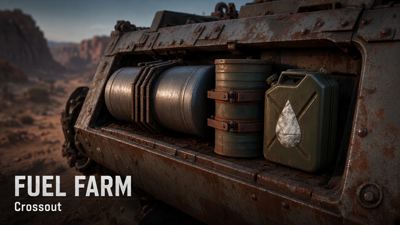 How to farm fuel in Crossout: Fuel tank, Fuel barrel, and raids